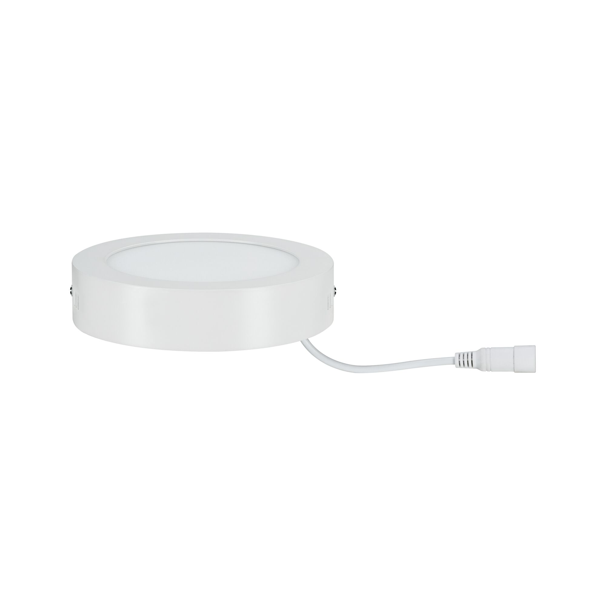 Round white LED panel with cable, energy-saving ceiling light for indoor use