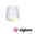 LED Module recessed luminaire Smart Home Zigbee 3.0 Base Coin 1-piece set round 50mm Coin 4,9W 420lm 230V dimmable RGBW+ Satin White LED recessed spotlight with color change and Zigbee smart lighting control