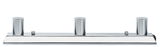 Moderne drie-licht LED-plafondspot in chroom metaal voor woonkamers en gangen
