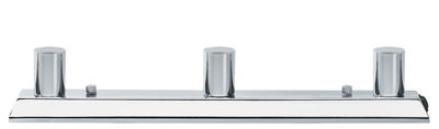 Moderne drie-licht LED-plafondspot in chroom metaal voor woonkamers en gangen