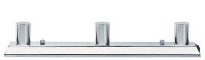 Moderne drie-licht LED-plafondspot in chroom metaal voor woonkamers en gangen