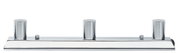 Moderne drie-licht LED-plafondspot in chroom metaal voor woonkamers en gangen