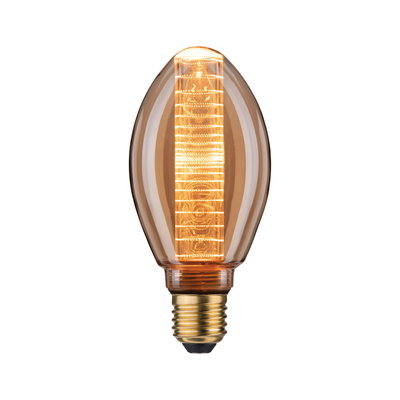 Ampoule LED en forme de goutte avec verre ambré et lumière blanc chaud pour éclairage décoratif
