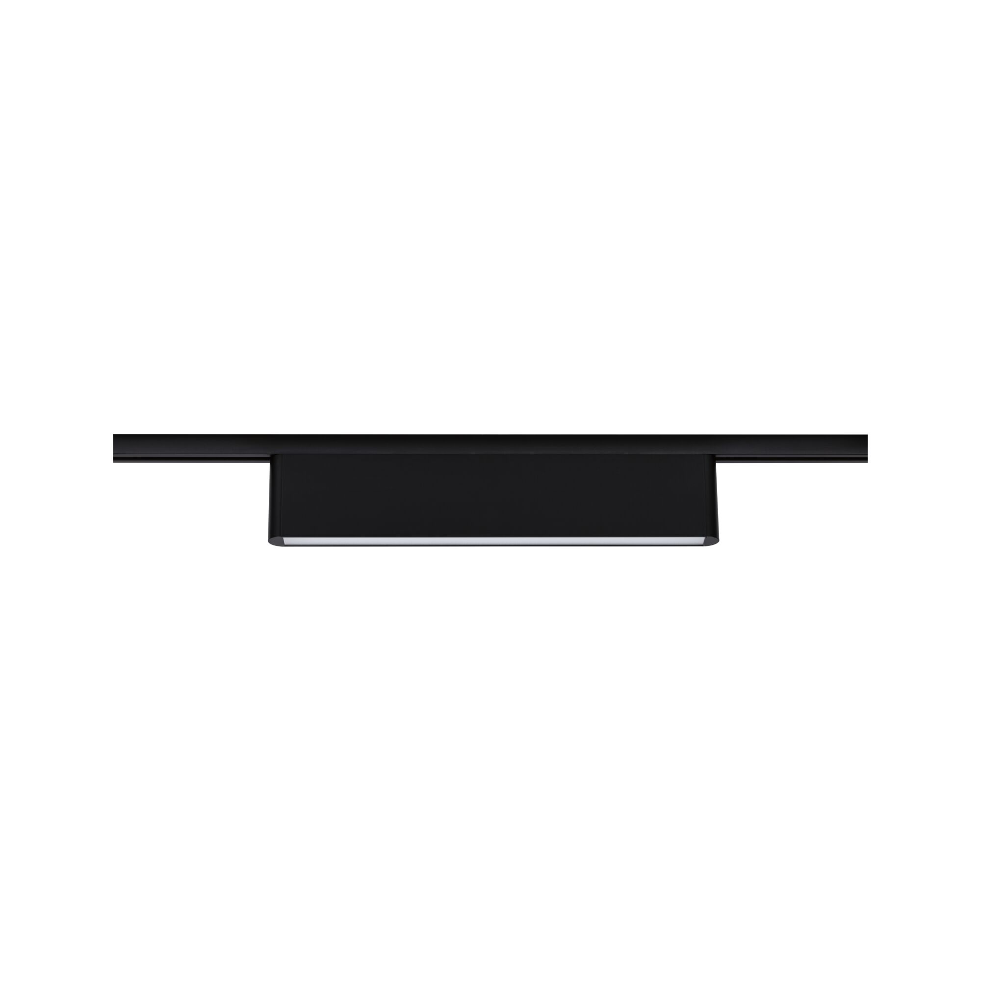 Black metal LED ceiling light with rectangular design for modern living spaces