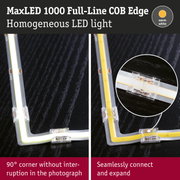 MaxLED 1000 Full-Line COB Edge warm white LED light with seamless 90° corner for flexible lighting solutions