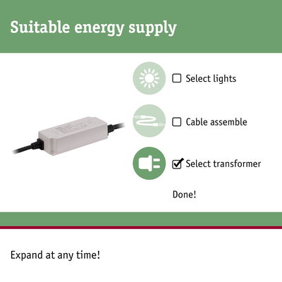 Grey transformer with cable connectors for LED lighting as suitable energy supply solution