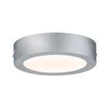 Ronde plafondlamp van grijs metaal met witte diffuser voor moderne binnenverlichting