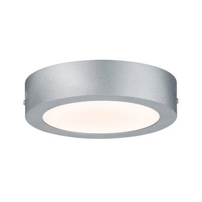 Plafonnier rond en métal gris avec diffuseur blanc pour éclairage intérieur moderne