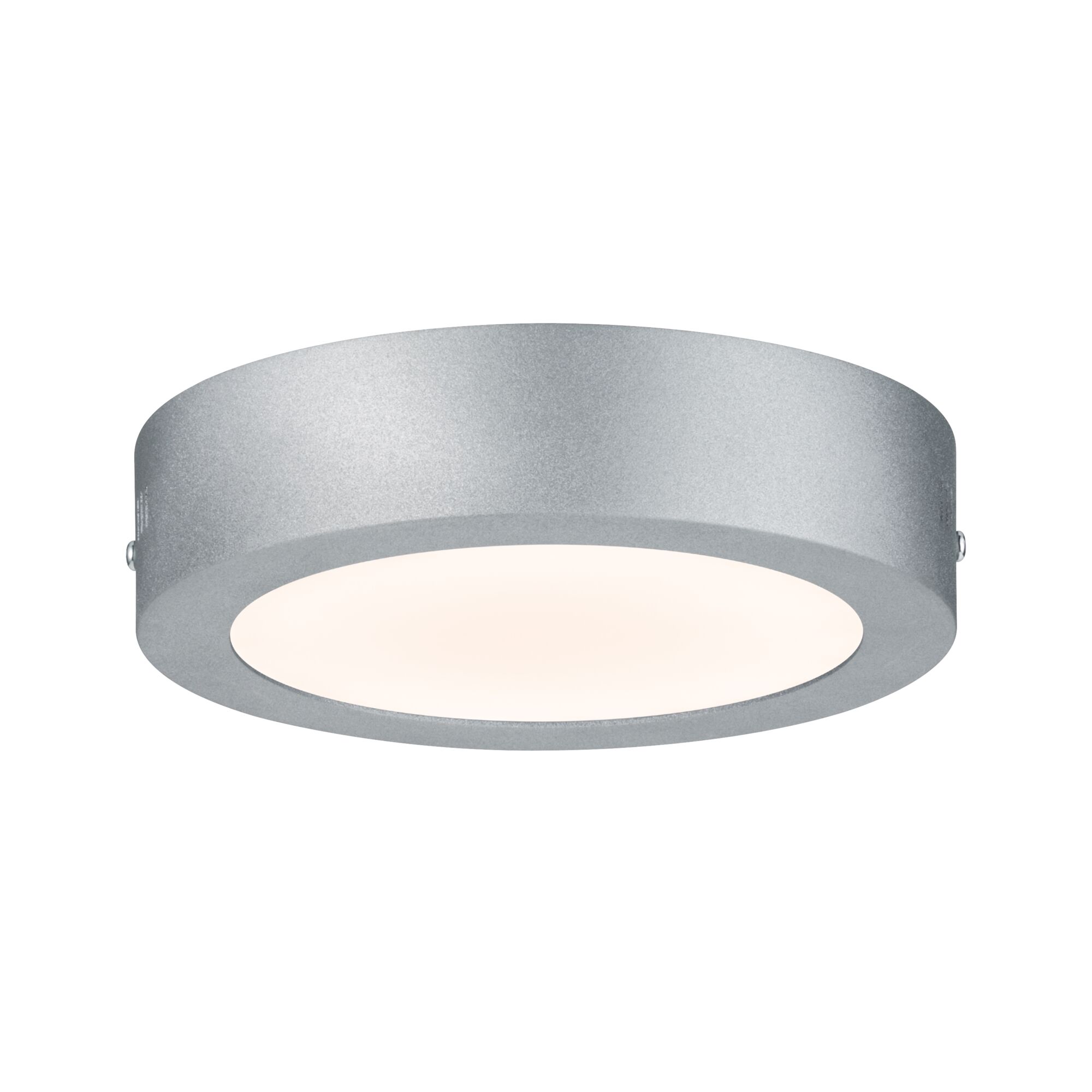 LED Panel Lunar rund 170mm 11W 760lm 3000K Chrom matt Runde Deckenleuchte aus grauem Metall mit warmweißem Licht für moderne Innenräume