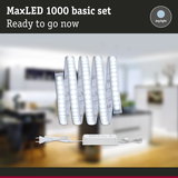 MaxLED 1000 basic set with flexible daylight white LED strips and power supply for home lighting
