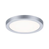 Rundes LED-Deckenlicht aus silbernem Aluminium mit weißem Diffusor für moderne Raumbeleuchtung