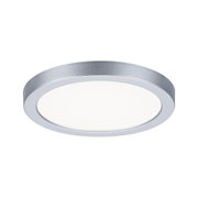 Rundes LED-Deckenlicht mit silbernem Aluminiumrahmen und weißem Diffusor für moderne Raumbeleuchtung