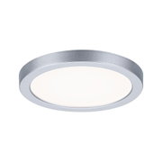 Ronde LED-plafondlamp met zilverkleurige aluminium rand en witte diffuser voor moderne verlichting
