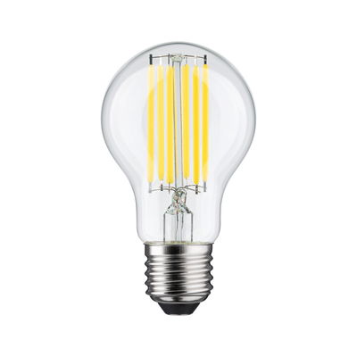 LED light bulb with clear glass and yellow filaments, energy-saving lamp for home lighting