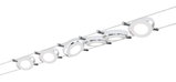 Moderne witte LED-kabelspots met chromen accenten voor flexibele verlichting