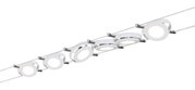 Modern white LED cable spotlights with chrome accents for flexible room lighting