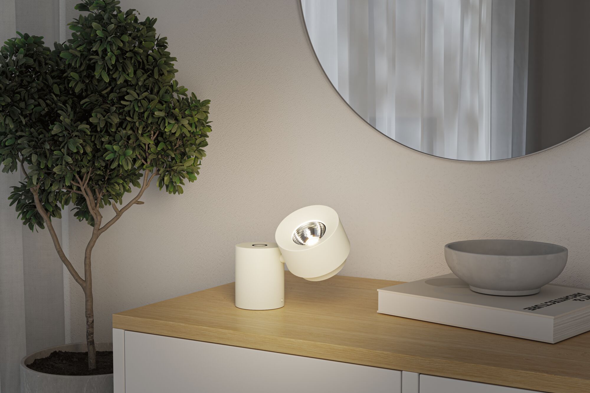 LED-bordlampe 3-Step-Dim Pane 2700K 328lm 3W Crème