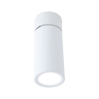 Modern white metal ceiling spotlight with round design for focused LED lighting