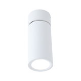 Modern white metal ceiling spotlight with round design for focused LED lighting