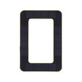 Lumière solaire rectangulaire avec panneau solaire noir et cadre blanc pour éclairage extérieur économique