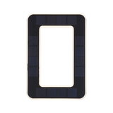 Lumière solaire rectangulaire avec panneau solaire noir et cadre blanc pour éclairage extérieur économique