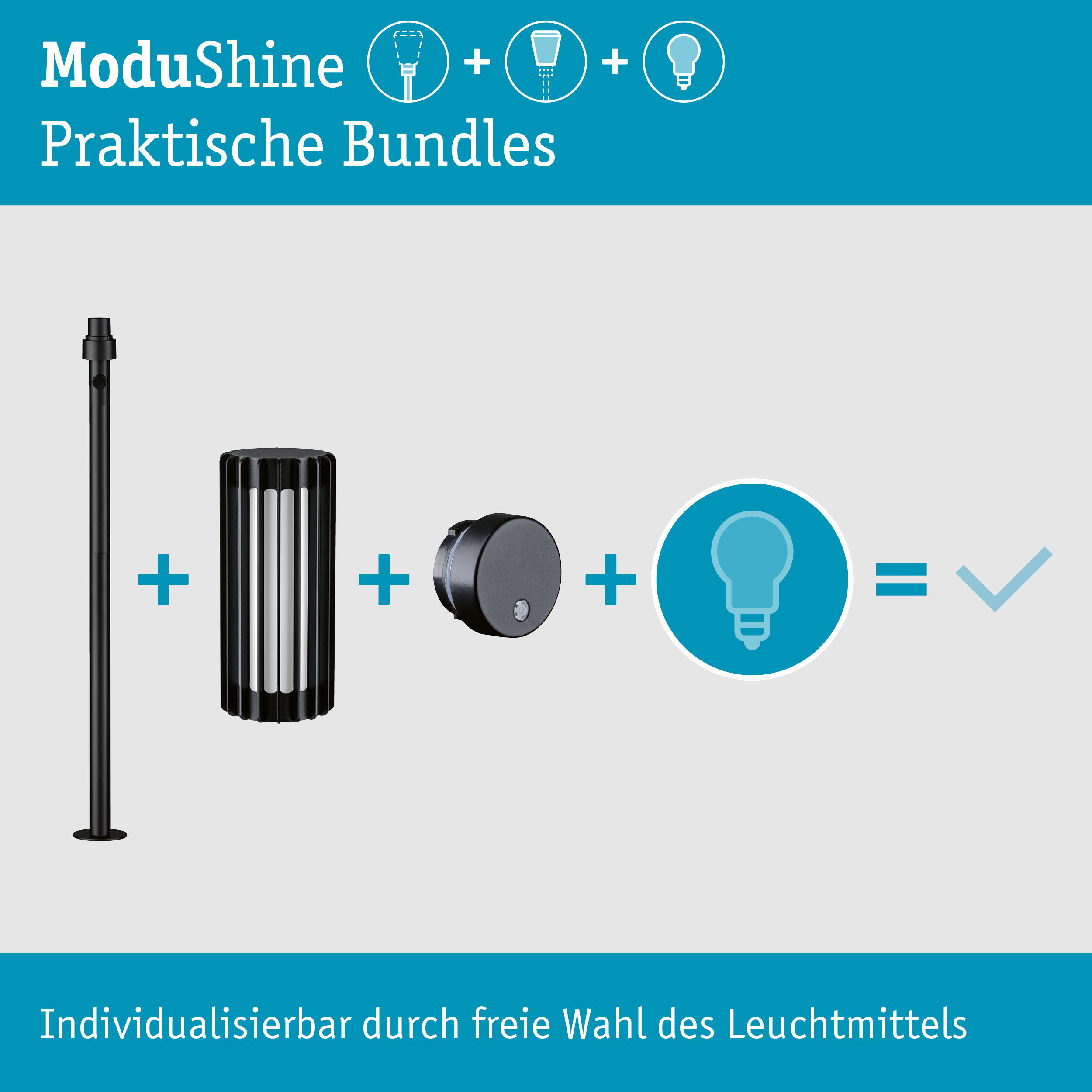Set ModuShine Poller Ferina Mittel mit Sensor Anthrazit