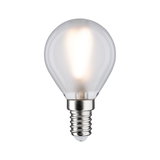 Round LED bulb with E14 base and clear glass for energy-efficient lighting