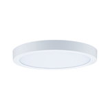 Round white LED ceiling light made of plastic for modern room lighting and energy-saving illumination