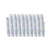 Flexibler LED-Lichtstreifen mit warmweißen LEDs und transparentem Silikonmantel für vielseitige Beleuchtung.
