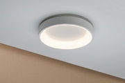 Runde weiße LED-Deckenleuchte aus Metall mit warmweißem Licht für modernes Wohnen
