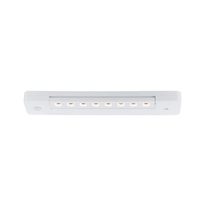 Lampe LED blanche sous meuble avec huit petites LED et bouton marche/arrêt pour éclairage de cuisine