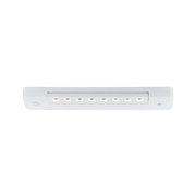 Weißer LED-Unterbauleuchte mit acht kleinen Leuchtpunkten und Ein-/Ausschalter für Küchenbeleuchtung