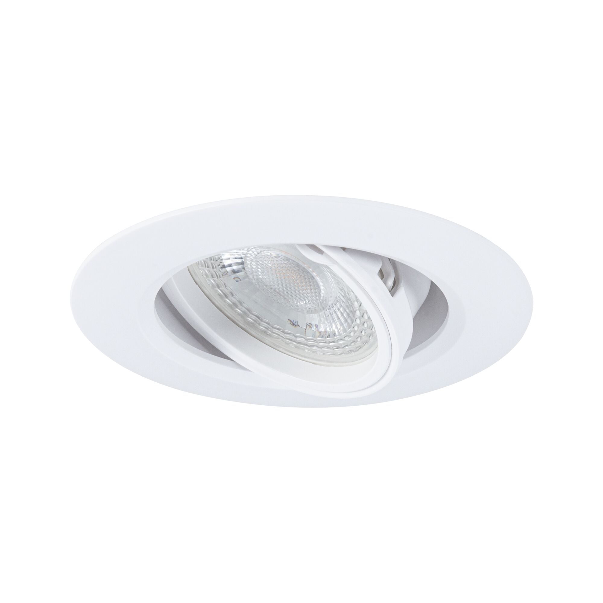 Spot encastré blanc en plastique avec réflecteur réglable pour éclairage LED ciblé