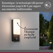 Applique murale extérieure LED noire et blanche moderne avec technologie économique pour éclairage de jardin
