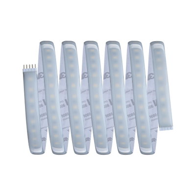 Flexible white LED light strip with frosted cover for versatile modern lighting applications