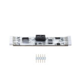 Elektronische LED-Verbindungskarte mit weißen Steckern und fünf goldenen Pins für Lichttechnik