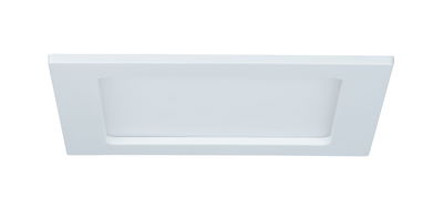 Rechteckige weiße LED-Einbauleuchte mit mattem Diffusor aus Kunststoff für moderne Raumbeleuchtung