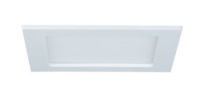 Rechteckige weiße LED-Einbauleuchte mit mattem Diffusor aus Kunststoff für moderne Raumbeleuchtung