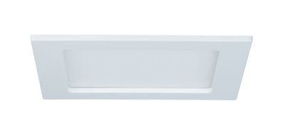 Rechteckige weiße LED-Einbauleuchte mit mattem Diffusor aus Kunststoff für moderne Raumbeleuchtung