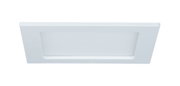 Rectangular white LED recessed light with matte plastic diffuser for modern room lighting