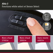 Panneau LED Abia 2 White Select Détecteur de mouvement crépusculaire (HF) carré 400x400mm 16W 1400lm White Select Chrome mat