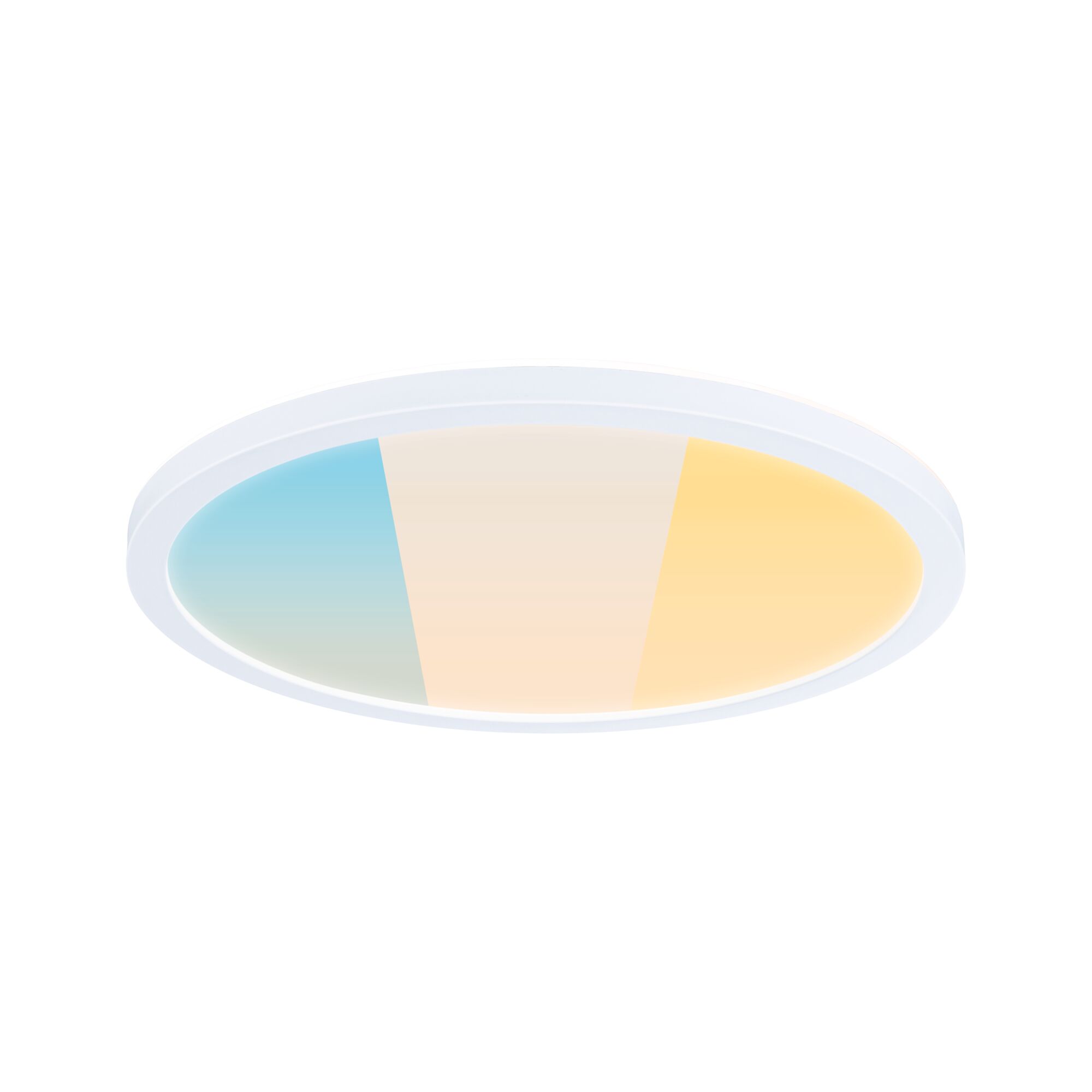 LED Panel Atria Shine White Select IP44 rund 298mm 14,8W 2250lm 3000 - 6500K Weiß Rundes LED-Deckenlicht mit weißem Rahmen und einstellbarer Farbtemperatur für modernes Raumlicht