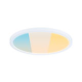 Rundes LED-Deckenlicht mit weißem Rahmen und einstellbarer Farbtemperatur für modernes Raumlicht