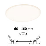 Round white LED ceiling light with adjustable distance from 60 to 160 mm for modern lighting