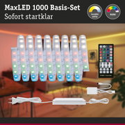 MaxLED 1000 Basis-Set mit RGBW LED-Streifen, Fernbedienung und Netzteil für farbige Lichtakzente