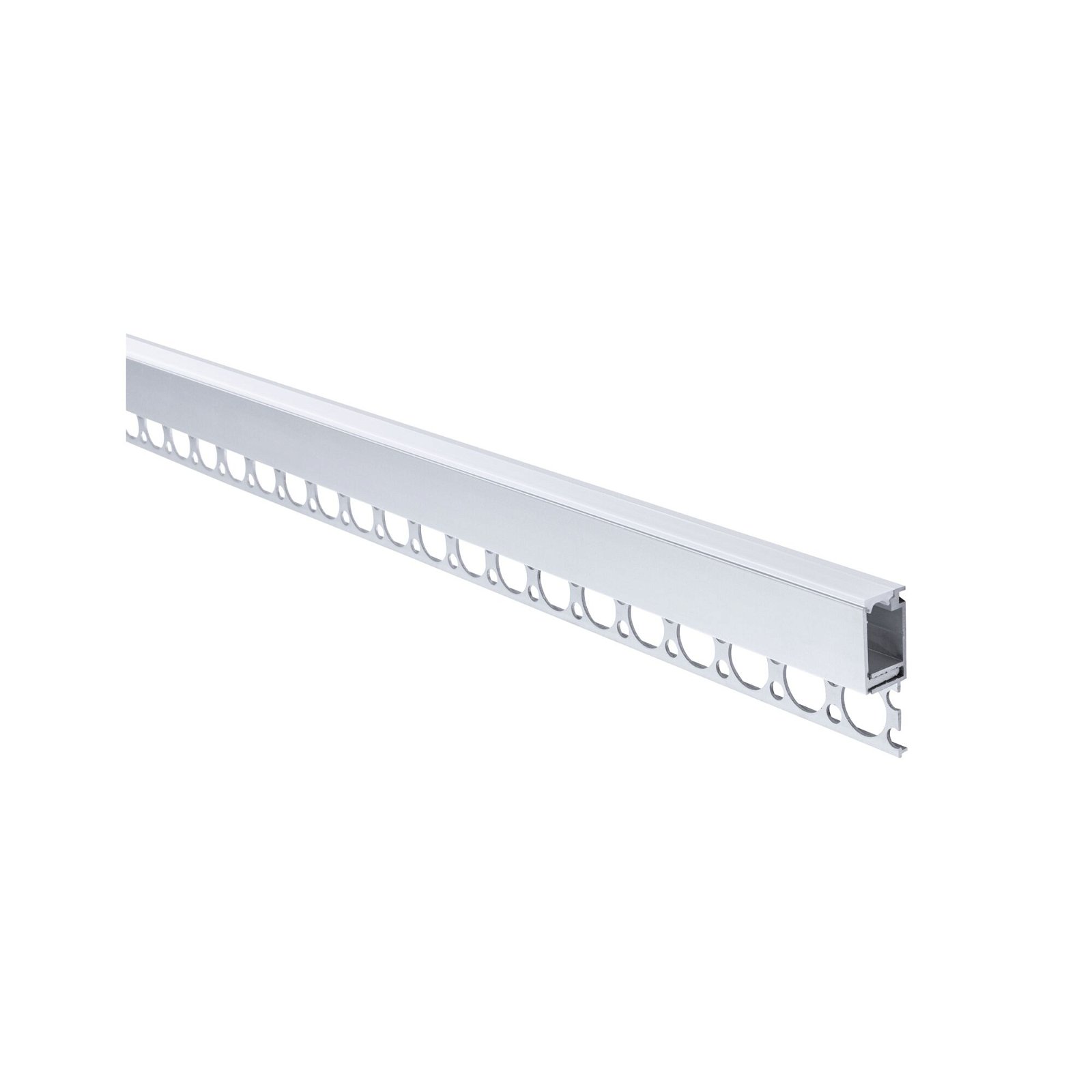LumiTiles LED-lysbånd indbygningsprofil Top 1m Alu eloxeret/Satin