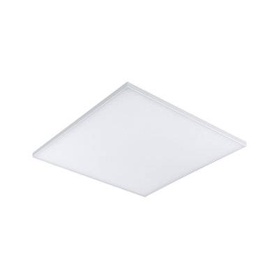 Flat square white LED panel for energy-efficient ceiling lighting