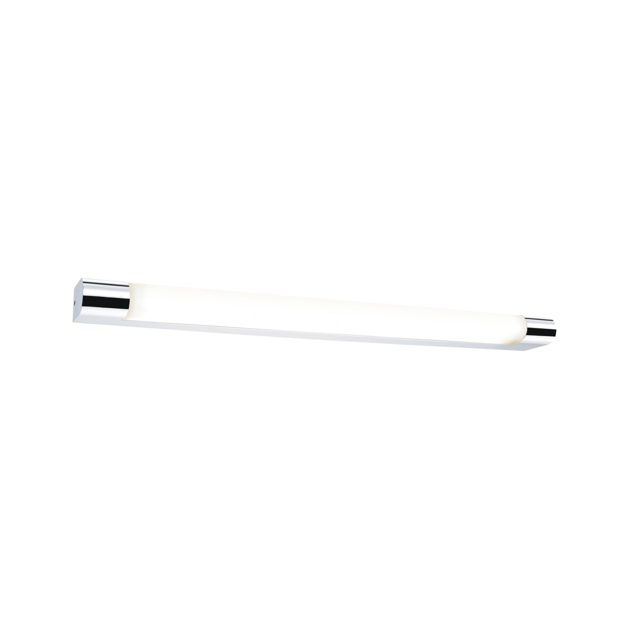 Moderne LED-Wandleuchte aus Chrom mit weißem Diffusor für energiesparende Raumbeleuchtung
