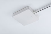 White square plastic ceiling light with minimalist design for modern interior lighting
