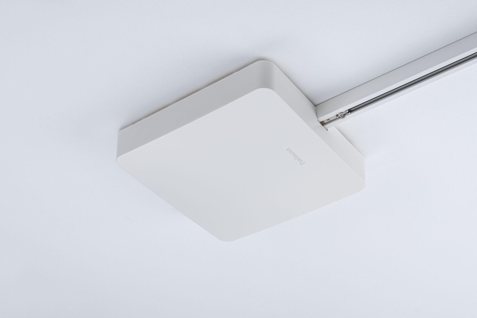 White square plastic ceiling light with minimalist design for modern interior lighting